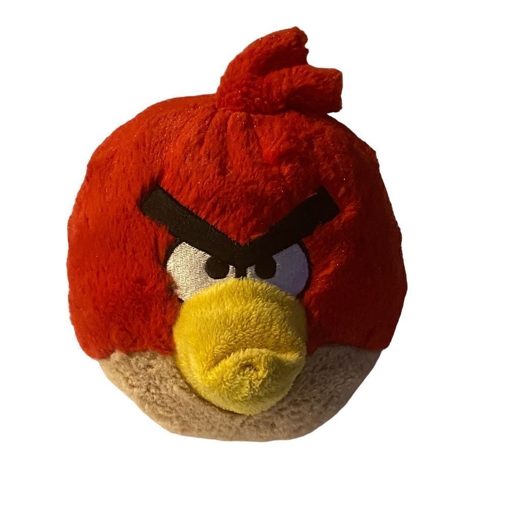 Angry Birds Plush Red Bird Toy Stuffed Animal 5" SOUND works